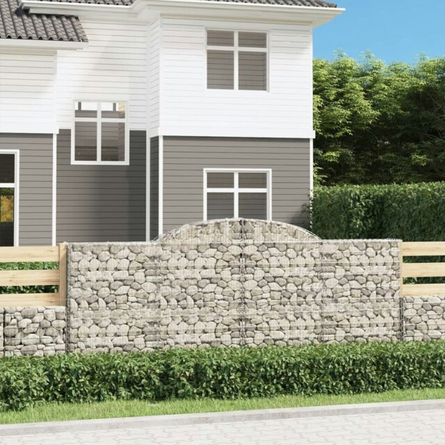 Rackhams Arched Gabion Basket 300x50x120/140 cm Galvanised Iron