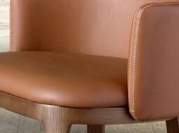 Rackhams Brown Leatherette Stool 4158 - thumbnail 5