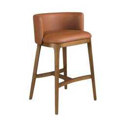 Rackhams Brown Leatherette Stool 4158