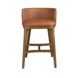 Rackhams Brown Leatherette Stool 4158 - thumbnail 2