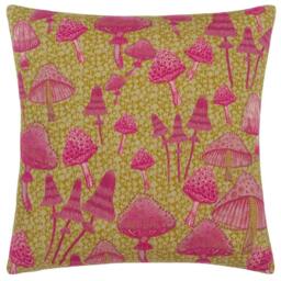 Rackhams Abstract Mushrooms Cushion Cover - Purple - 45cm x 45cm - Purple - 100% Cotton