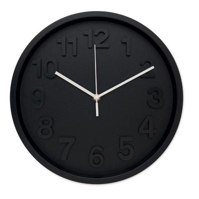 Rackhams Muro Wall Clock - Black - One Size - Black - 100% Mixed - image 1