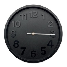 Rackhams Muro Wall Clock - Black - One Size - Black - 100% Mixed - thumbnail 3