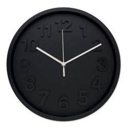 Rackhams Muro Wall Clock - Black - One Size - Black - 100% Mixed - thumbnail 1
