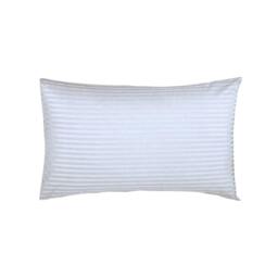 Rackhams 540 Thread Count Satin Stripe Housewife Pillowcases (Pair) - White - One Size - White - 100% Egyptian Cotton - thumbnail 1