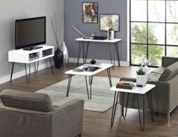 Rackhams Owen Retro TV-Stand with Storage in White - White - thumbnail 5