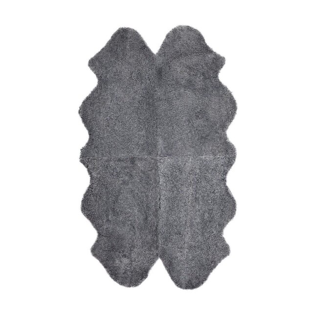 Rackhams New Zealand Sheepskin - Short Curly Wool - Rug 180x110 cm - Light Grey Snow Top - image 1