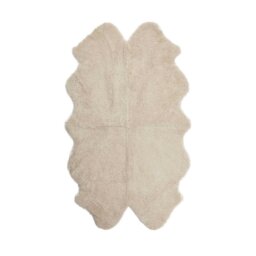 Rackhams New Zealand Sheepskin - Short Curly Wool - Rug 180x110 cm - Light Grey Snow Top - thumbnail 2
