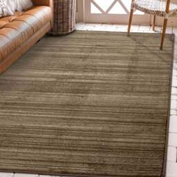 Rackhams Arlo Textured Rug – Soft Brown Stripes - 100X160 cm - thumbnail 4