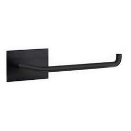 Rackhams Black Stainless Steel Toilet Roll Holder Self Adhesive Bathroom Wall Mounted
