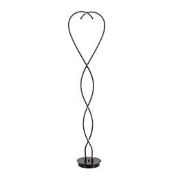 Rackhams LED Floor Lamp Creative Standing Lamp with 2 Swirling Tubes - Black - thumbnail 2