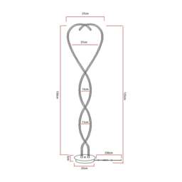 Rackhams LED Floor Lamp Creative Standing Lamp with 2 Swirling Tubes - Black - thumbnail 5