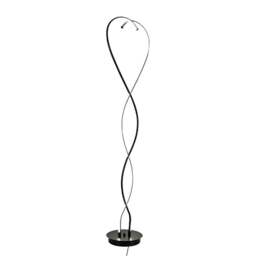 Rackhams LED Floor Lamp Creative Standing Lamp with 2 Swirling Tubes - Black - thumbnail 3