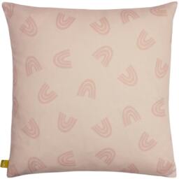 Rackhams Be Kind Rainbow Cushion Cover - Pale Pink/Teal - 43mm x 43mm - Pale Pink/Teal - 100% Repreve Polyester - thumbnail 2