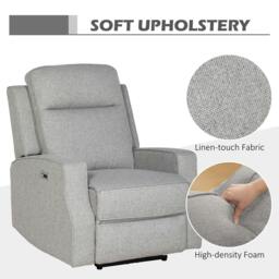 Rackhams 150° Electric Reclining Chair, with USB port and Footrest - Grey - thumbnail 6
