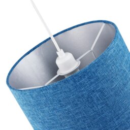 Rackhams Contemporary and Sleek 12 Inch Midnight Blue Linen Drum Lamp Shade 60w Maximum - thumbnail 5