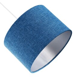 Rackhams Contemporary and Sleek 12 Inch Midnight Blue Linen Drum Lamp Shade 60w Maximum - thumbnail 4