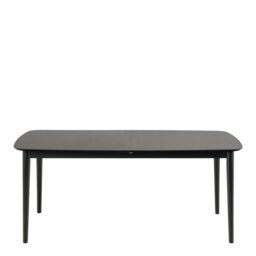 Rackhams Montreux Rectangular Extending Dining Table in Black 180-219 cm - Black - No - Black - thumbnail 2