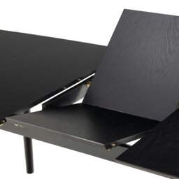 Rackhams Montreux Rectangular Extending Dining Table in Black 180-219 cm - Black - No - Black - thumbnail 4