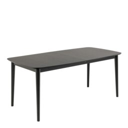Rackhams Montreux Rectangular Extending Dining Table in Black 180-219 cm - Black - No - Black - thumbnail 1