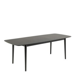 Rackhams Montreux Rectangular Extending Dining Table in Black 180-219 cm - Black - No - Black - thumbnail 3