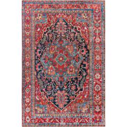 Rackhams Iris-Vintage Blue Red Beige Traditional Boho Rug - 152 x 229 cm - thumbnail 2