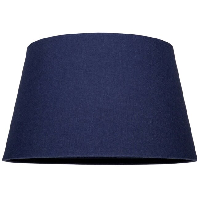Rackhams Traditional 14 Inch Navy Blue Linen Drum Table/Pendant Lampshade 60w Maximum - image 1