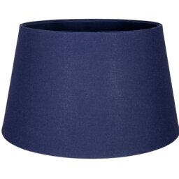 Rackhams Traditional 14 Inch Navy Blue Linen Drum Table/Pendant Lampshade 60w Maximum - thumbnail 3