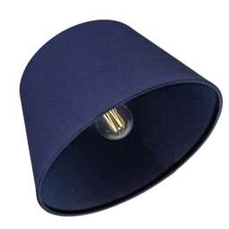 Rackhams Traditional 14 Inch Navy Blue Linen Drum Table/Pendant Lampshade 60w Maximum - thumbnail 5