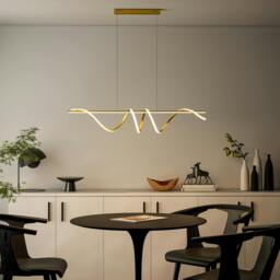Rackhams Pendant Light, Ceiling Light with 3 Colour Temperatures - Silver - 120L x 20W x 155H cm - thumbnail 3