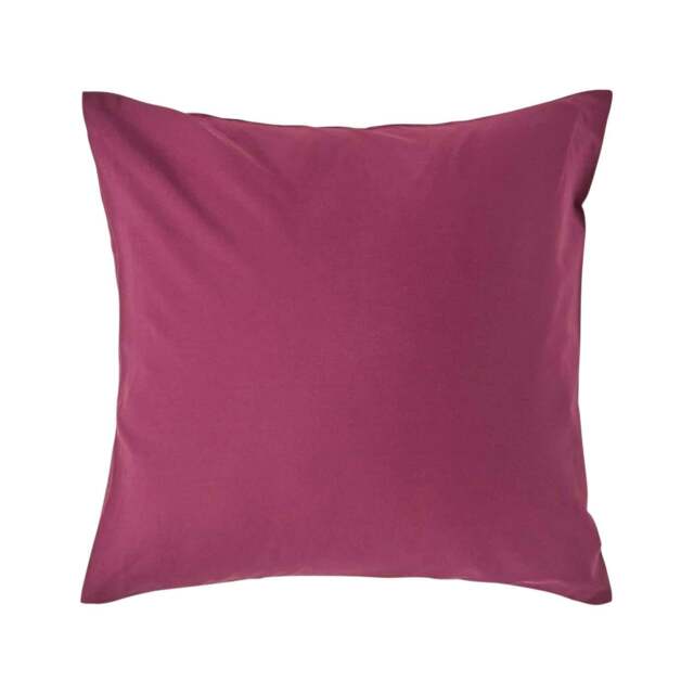 Rackhams Crisp & Cool 200 TC Egyptian Cotton Percale Housewife Pillowcase, European Size - Plum - 40 x 40 cm - image 1