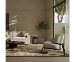 Rackhams Aster Haines Armchair: Black Stained Oak Wood and Brushed Brass - thumbnail 5