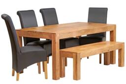 Rackhams Logan Light Mango Large Dining Table 6ft (180cm) - Wood - 180CM X 90CM X 76CM  (LXDXH) - Dining Table - thumbnail 5