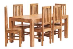 Rackhams Logan Light Mango Large Dining Table 6ft (180cm) - Wood - 180CM X 90CM X 76CM  (LXDXH) - Dining Table - thumbnail 4