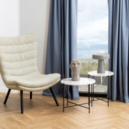 Rackhams Avila Side Table with White Marble Top 52x40cm - 1 - thumbnail 5