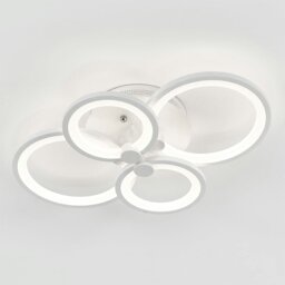 Rackhams 4/6/8 Rings LED Semi-Flush Ceiling Light Dimmable/Non-Dimmable - 4 Rings - Cool White - Non-Dimmable - thumbnail 3