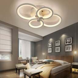 Rackhams 4/6/8 Rings LED Semi-Flush Ceiling Light Dimmable/Non-Dimmable - 4 Rings - Cool White - Non-Dimmable - thumbnail 2