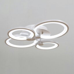 Rackhams 4/6/8 Rings LED Semi-Flush Ceiling Light Dimmable/Non-Dimmable - 4 Rings - Cool White - Non-Dimmable - thumbnail 1