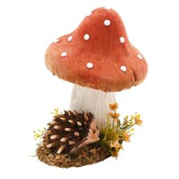 Rackhams Handmade Hedgehog Ornament with Mushroom - thumbnail 2