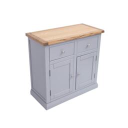 Rackhams Rocca Grey 2 Drawer 2 Door Sideboard Chrome Knob - Grey - thumbnail 4