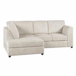 Rackhams Chicago Jumbo Cord Left Hand Corner Sofa Set - Black - thumbnail 3