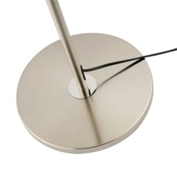 Rackhams Classic Brushed Satin Nickel Floor Lamp with Metal Pull Switch and Cotton Shade - thumbnail 5