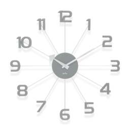 Rackhams Astraea Large Wall Clock Quartz Brass Effect Metal Spokes Large Numbers - Green and Silver - thumbnail 4