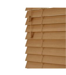 Rackhams Caramel Oak Wooden Venetian Blinds With Strings (130cm drop) - 195cm - thumbnail 2