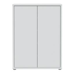 Rackhams Alice Springs Shoe Cabinet with 2 Doors Push-to-Open in Light Grey - Matt - Standard - Light Grey - thumbnail 3