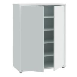 Rackhams Alice Springs Shoe Cabinet with 2 Doors Push-to-Open in Light Grey - Matt - Standard - Light Grey - thumbnail 5