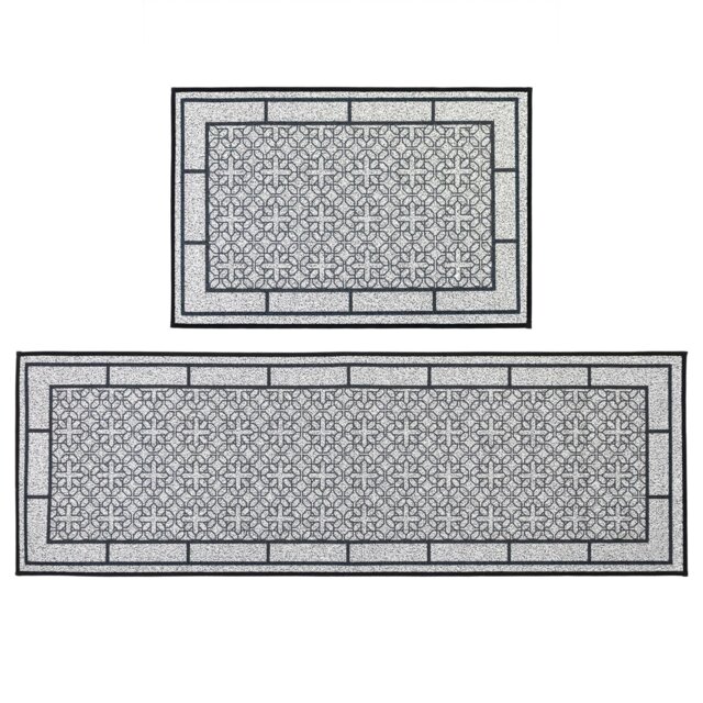 Rackhams Avanti Machine Washable Entrance Doormat and Runner Set - Grey - image 1