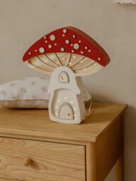 Rackhams Mushroom Lamp in Red (31.5x29x5.5 cm) - Red - One size - thumbnail 4