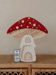 Rackhams Mushroom Lamp in Red (31.5x29x5.5 cm) - Red - One size - thumbnail 3
