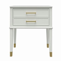 Rackhams Westerleigh End Table with Drawer in White - White - thumbnail 1